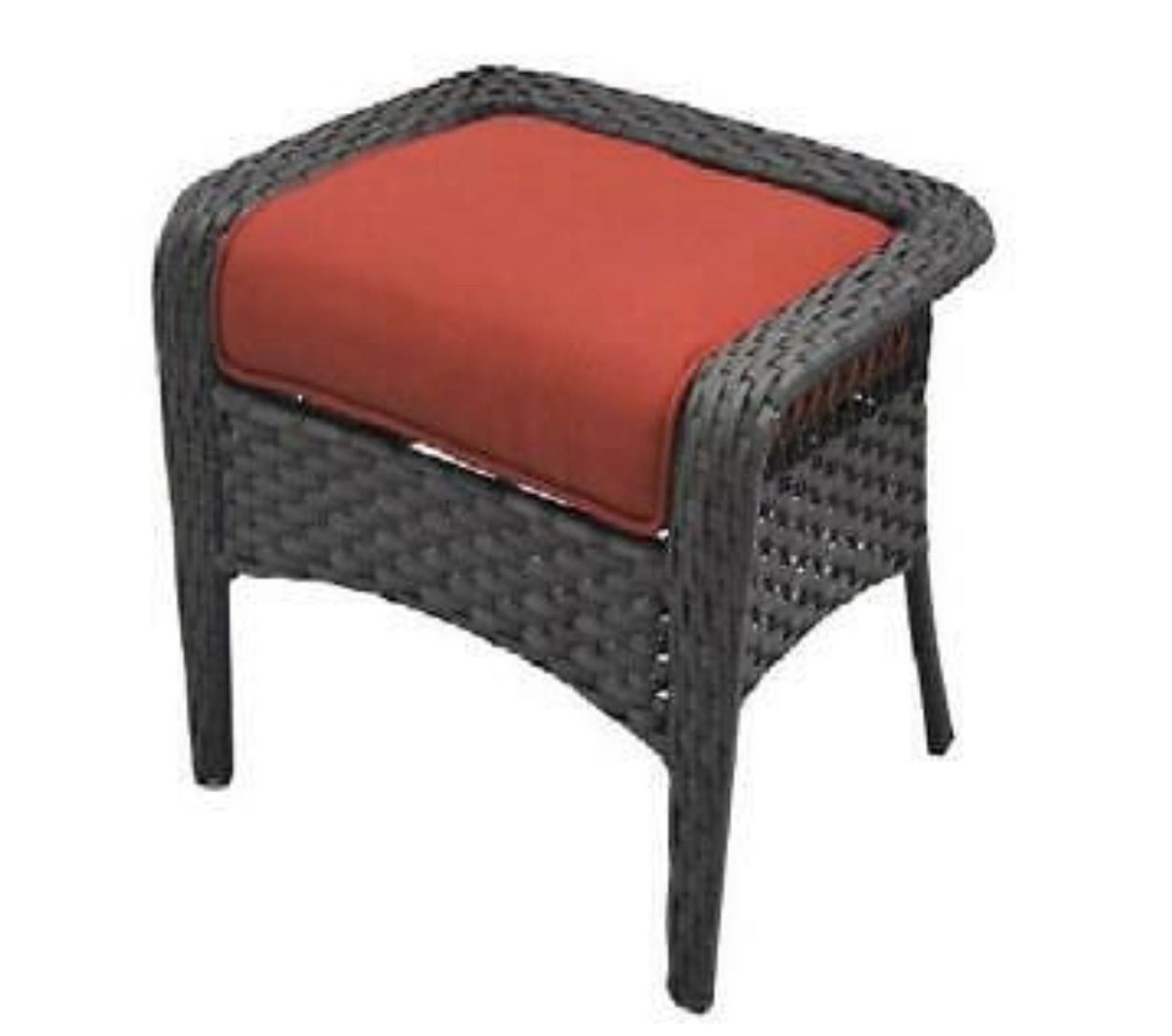 Better Homes and Gardens Colebrook Outdoor Ottomans, Set of 2, Red