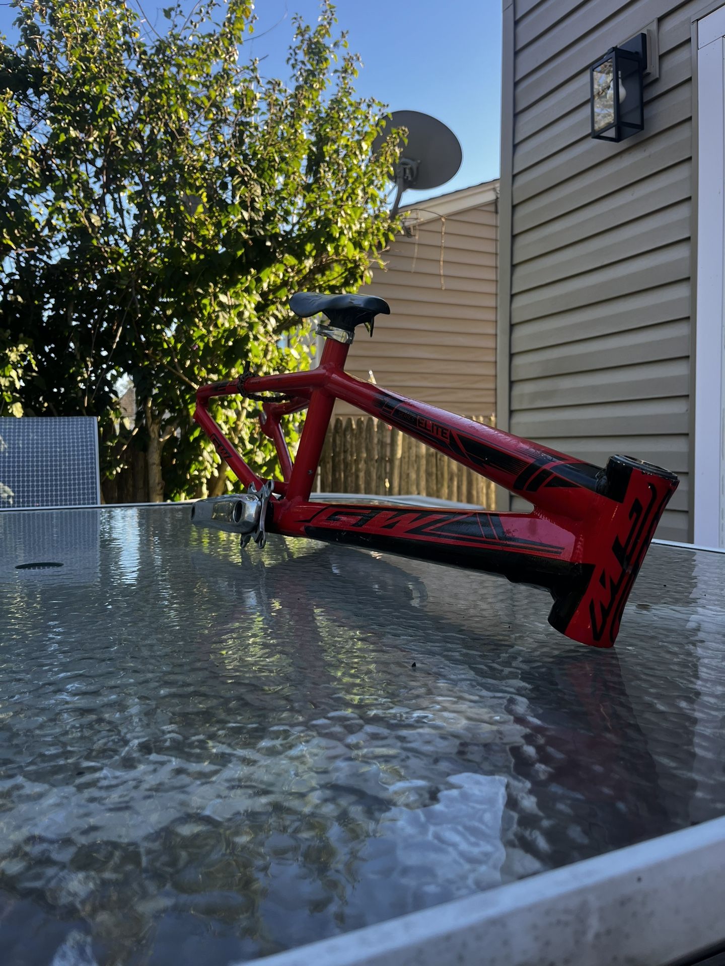 GW BMX racing frame and Shimano DXR crankset