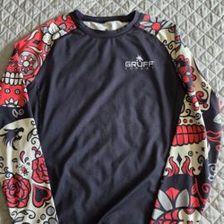 Mens Gruff COMBAT MMA Jujitsu Rash Guard Size XL