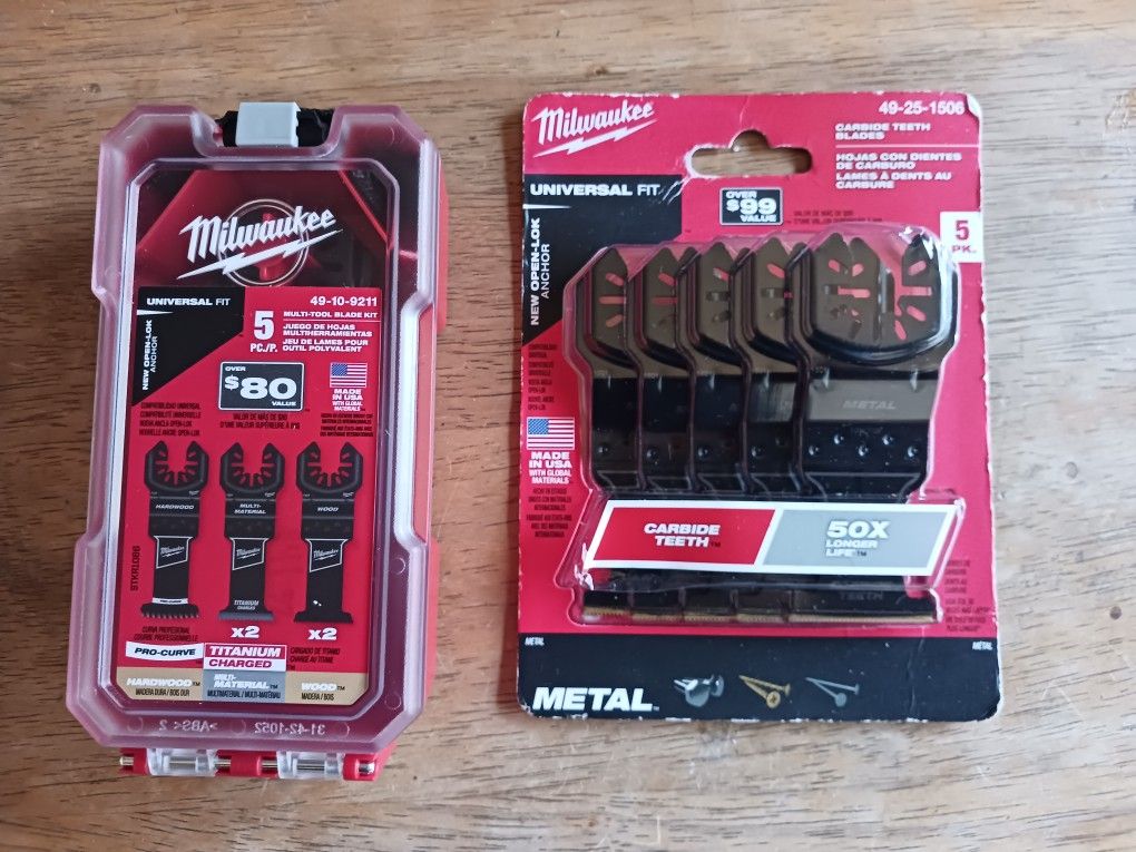 2 Pack Milwaukee Multitool Blades (Universal Fit) New