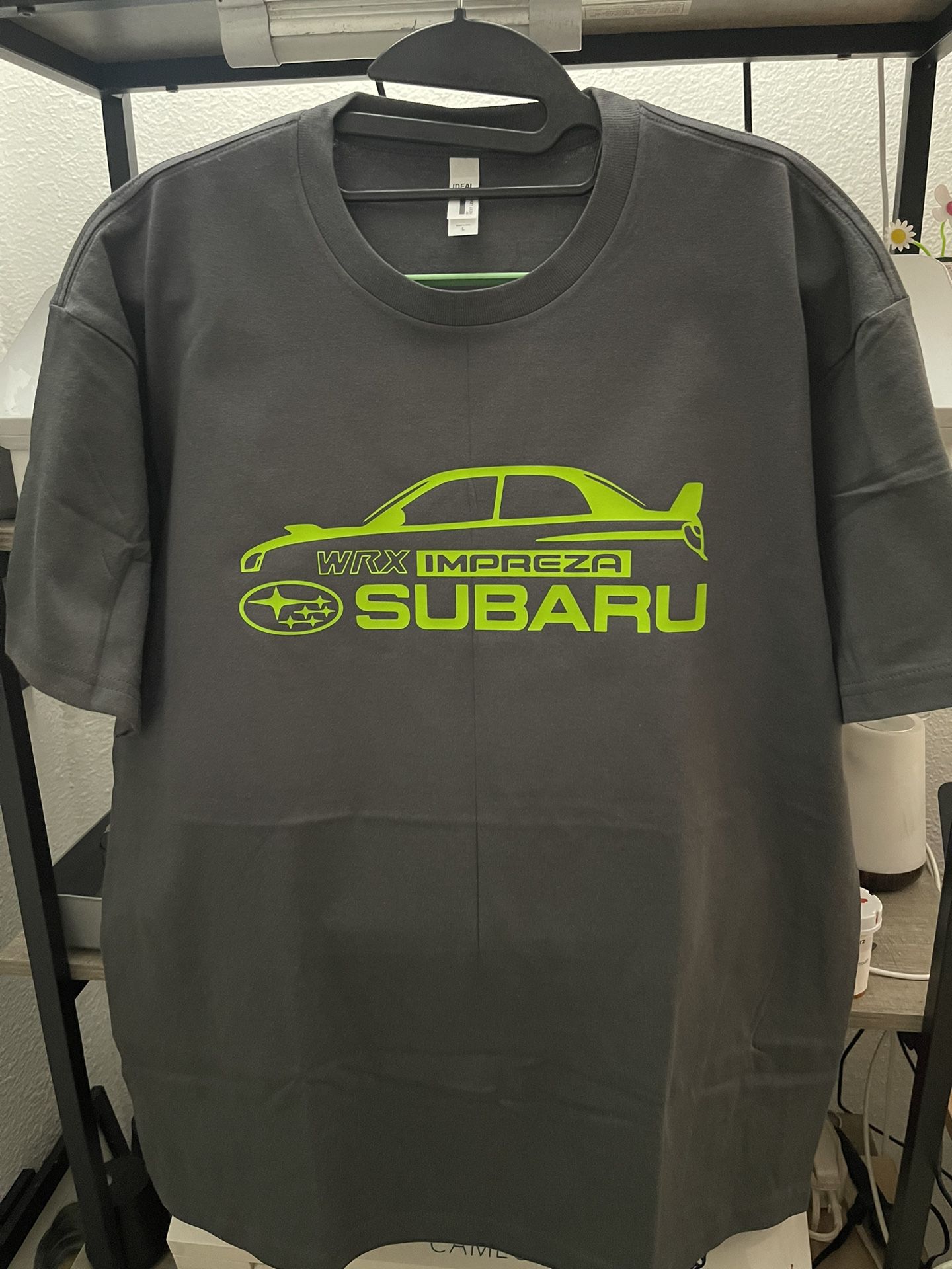 SUBARU WRX Impreza HKS Logo Design Tshirt (Large Size Adult) Army Green Color Shirt.