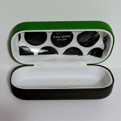 Kate Spade Green Black Eyewear Case 6.5" L 2" H 2 3/4" W
