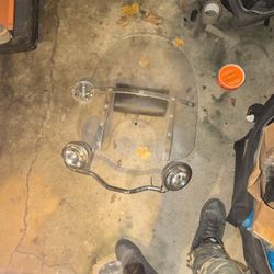 Harley Parts Windshield Lights And Rear Bar