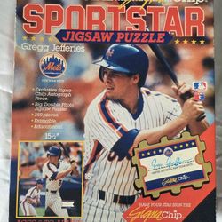 Gregg Jefferies New York Mets Sportstar Jigsaw Puzzle with Signa-Chip