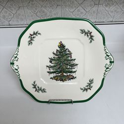 Vintage Spode Square Handled Cake Plate