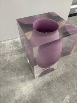 JONATHAN ADLER Bel Air Mini Scoop Vase In Lilac.. 6” x 6” , 7” high $50