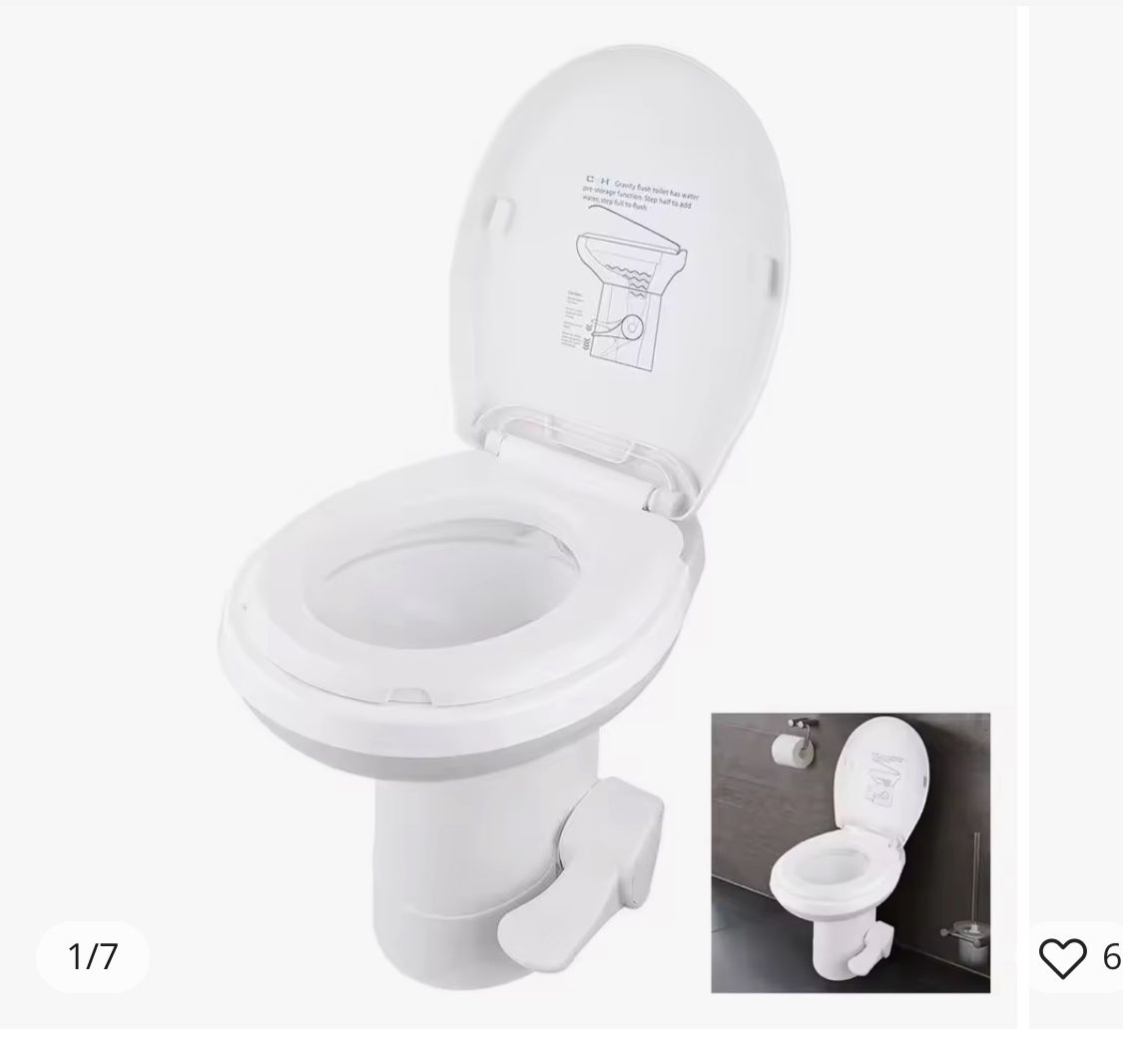 Chh Gravity Flush Pedal RV Camper Toilet Brand New