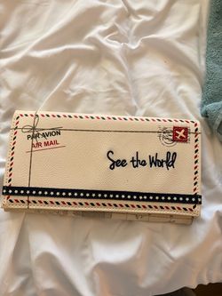 Air Mail Envelope Style Clutch Wallet