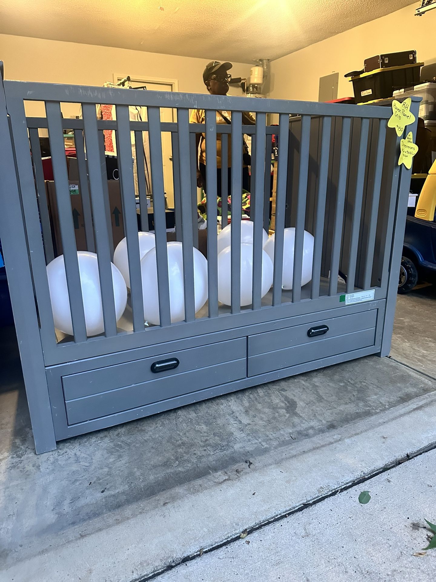 RH Haven Storage Panel Crib
