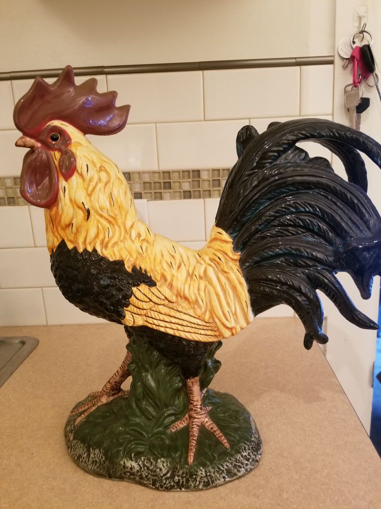 Ceramic Rooster Decor from Blue Sky