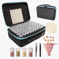 Seed Storage Organizer, Seed Storage Container with 120 Slot, Sturdy Seed Organizer Storage Box with Zipper Bag Label Stickers, 120 Plastic Bottles