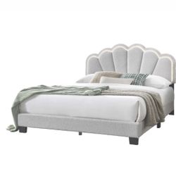 3 COLORS! 0 Down! Bed Frame Boucle With LED Light