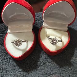 New Sterling Silver 3ct Cubic Zirconia Promise Ring