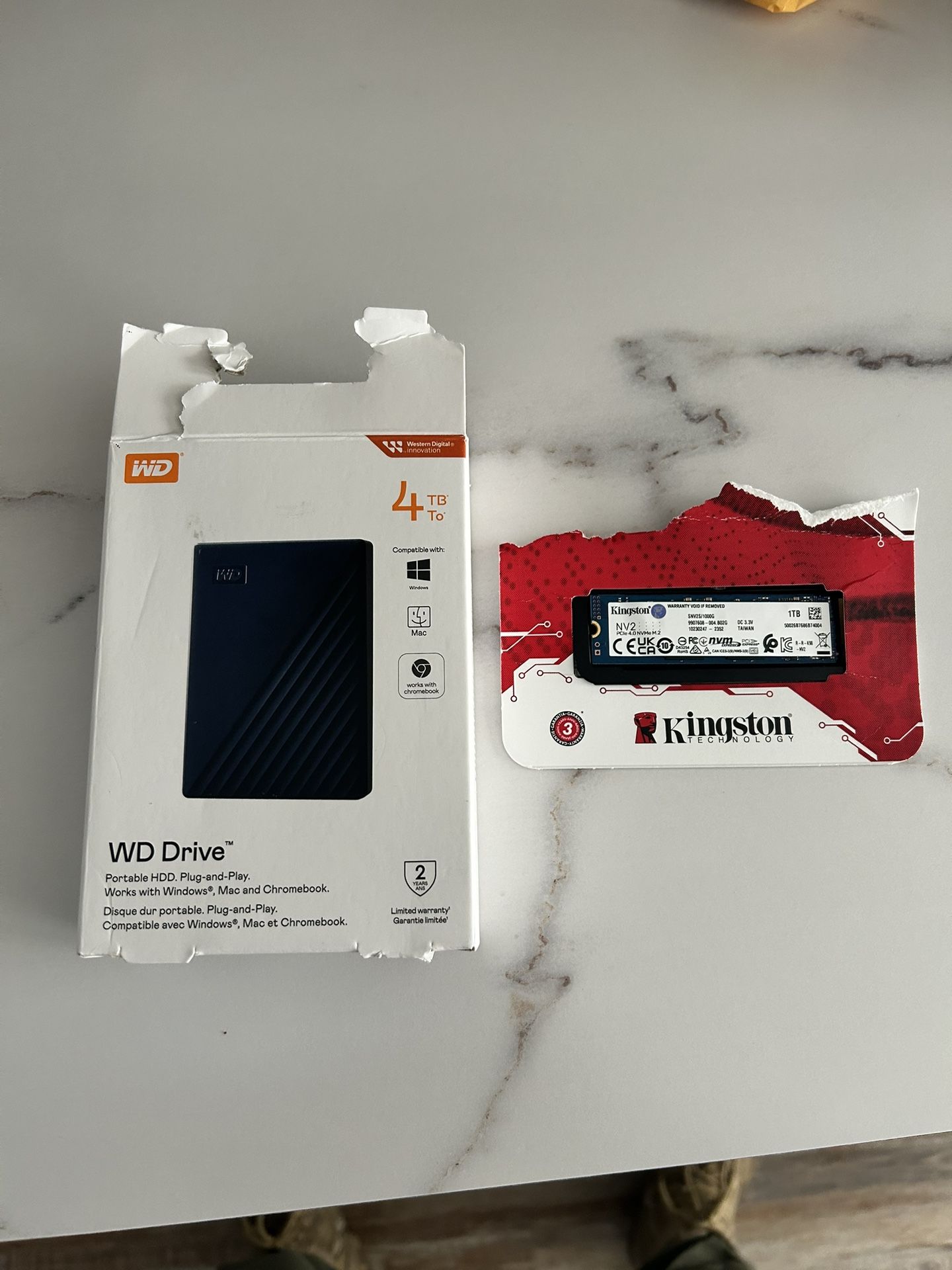 4TB HD & 1TB SSD