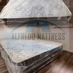 King mattress regular and box spring set (2pc - brand new) 