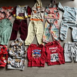 Toddler boys 15 piece clothes set. 3T. Pants, T-shirt, Jeans, hoodie, sweater, jacket etc. 