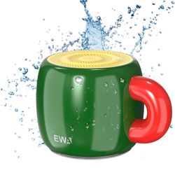 EWA Bluetooth Speaker, Mini Portable Bluetooth Speaker with Creative Cup-Shaped Design, IP67 Waterproof, Loud & Clear Sound, Ideal Gift for Desk, Trav