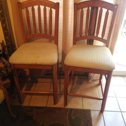 Wooden Barstool Chairs - 2