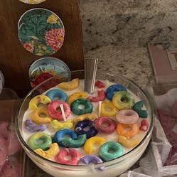 FruitLoops Cereal Candle 