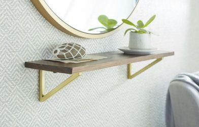 Floating Shelf - brown/gold