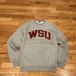 2000s Y2K Champion grey Washington State University crewneck sweatshirt Size medium#college #sweatshirt