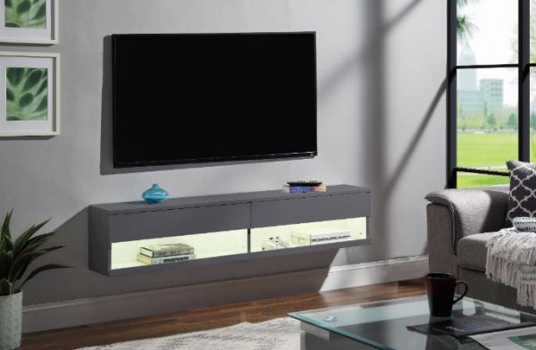 Brand New Floating LED Grey TV stand