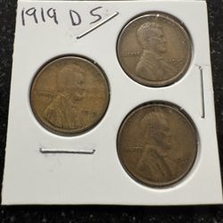 LINCOLN CENTS WHEATBACK 1919 PDS Mints