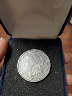 1879 Morgan silver dollar