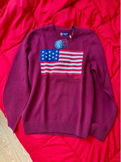 Chaps USA Flag Sweater Size M