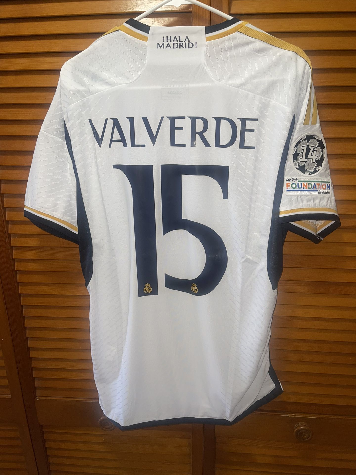 Real Madrid Home Player Version Jersey Valverde X-Large