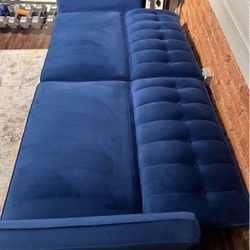 Blue Velvet Futon 