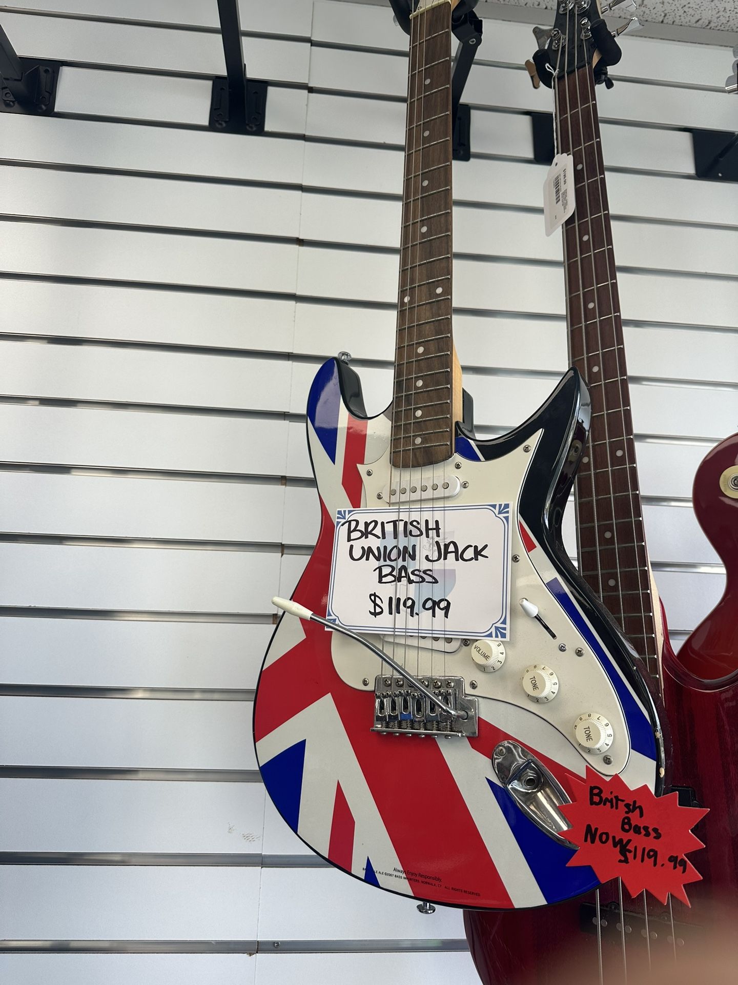 British Union Jack Bass Electric Guitar 
