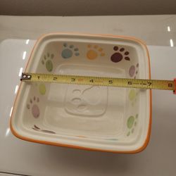 Large Ceramic Dog Bowl 7x7 Inches