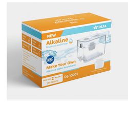 DIJA DS10001 Alkaline Water 30 Cups Filtration Countertop Water Dispenser - Clear 2.5L, 13.50 x 8 x 11 Inch