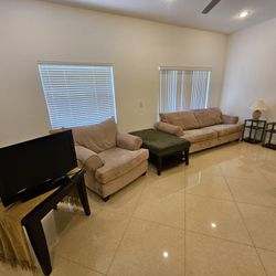 Full Living Room Couch Sofa Bed Nightstand Stools