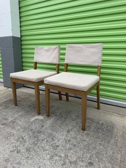 Set of 2 Modern Wooden Dining Chairs