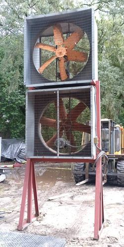 14' Tall Custom Industrial Dual Dayton Custom Exhaust Ventilation Fan s Blower