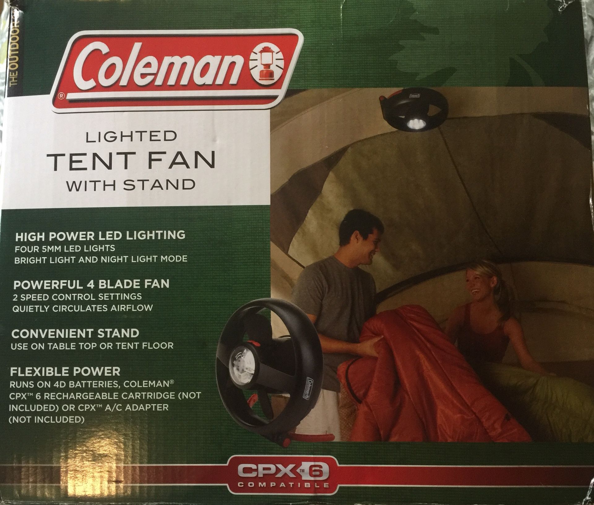 Coleman CPX 6 Lighted Tent Fan with Stand