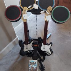 Rock Band bundle Rockband Guitar Hero Wii