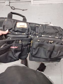 White Cap Black Tool Bags – Set of 2