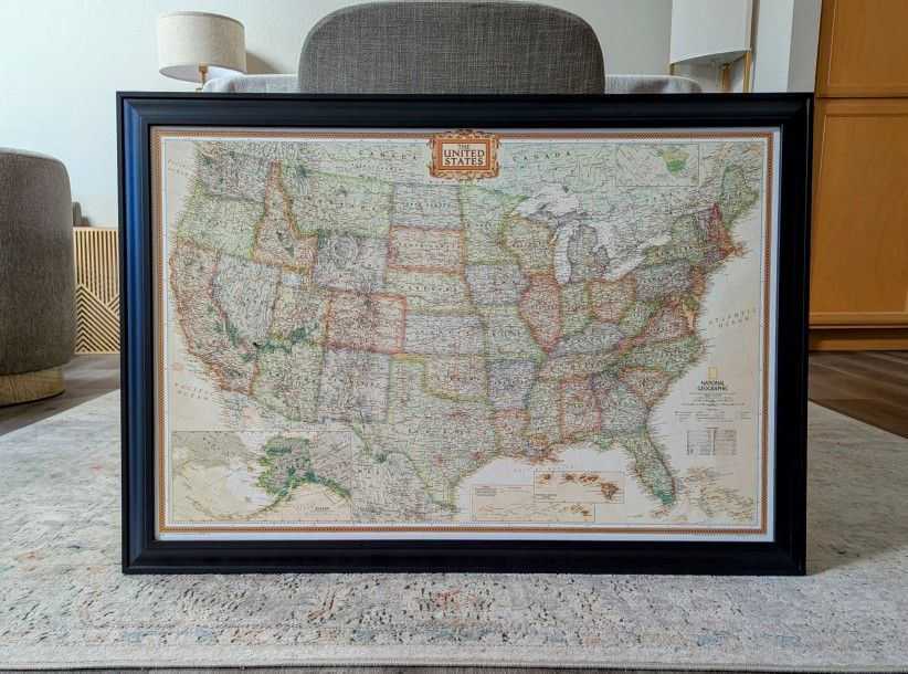 Framed USA Map