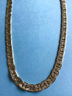 24” Diamond Cut Necklace 14k Gold Plated 8mm *Pickup Boca Raton