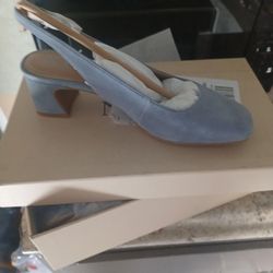 NYDJ Women's Faelynn Suede Blue 6.5 Size**new In Box