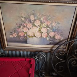 Canvas flower picture art