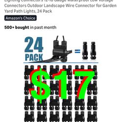 Fastlock2 Low Voltage Wire Connector Landscape Lighting Connectors 12-18 Gauge Waterproof Low Voltage Connectors Outdoor Landscape Wire Connector for 