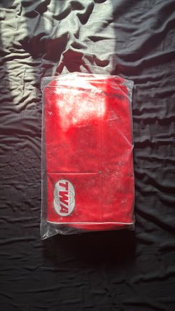 Brand New Vintage TWA red vinyl Airline bag