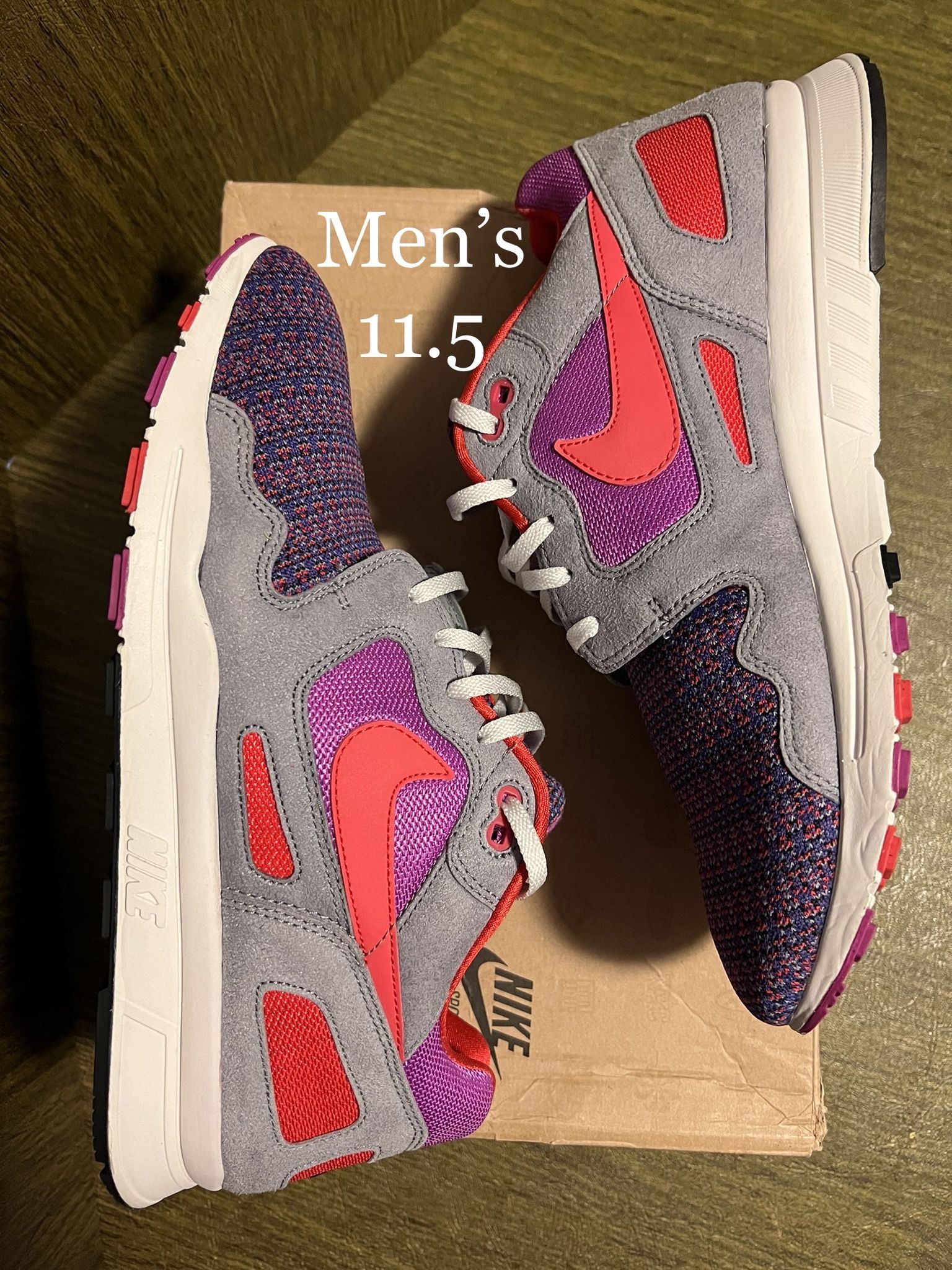 NIKE / Air Flow “Cosby Sweater” Mexican Blanket” Shoes Kicks / Men's 11.5 / Like New w/ Box! Worn 1x / White, Grey, Magenta