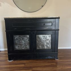 Marble Top Sideboard / Entertainment Cabinet 