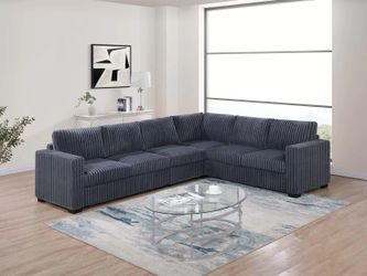 Jumbo corduroy, gray sectional