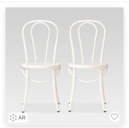 Emery Metal Bistrop chair - off white ( set of 2) - Thresholds ™️